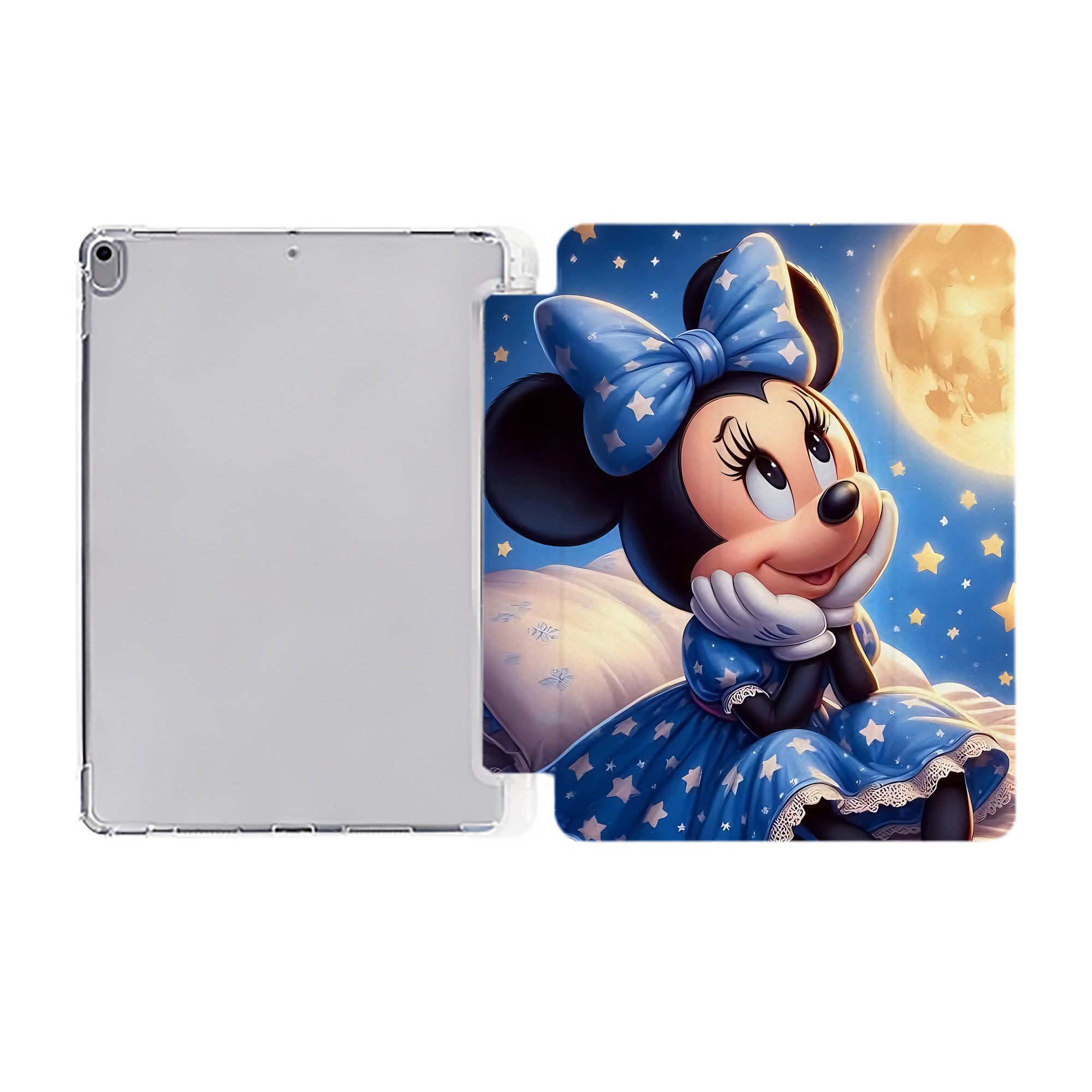 （画像用） ミッキーマウス Mickey Mouse IPad ケース ペン収納付き 三つ折りスタンド PUレザー×シリコン 対応機種9.5/10.5/10.9インチ